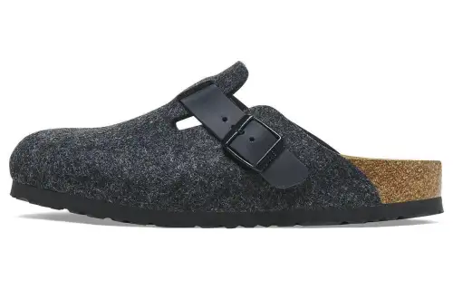 Birkenstock Closed Toe Slippers Unisex Black Narrow