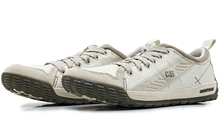 CAT Textile, Synthetic Leather Slip Resistant Abrasion Resistant Low top Outdoor Shoes Men’s White