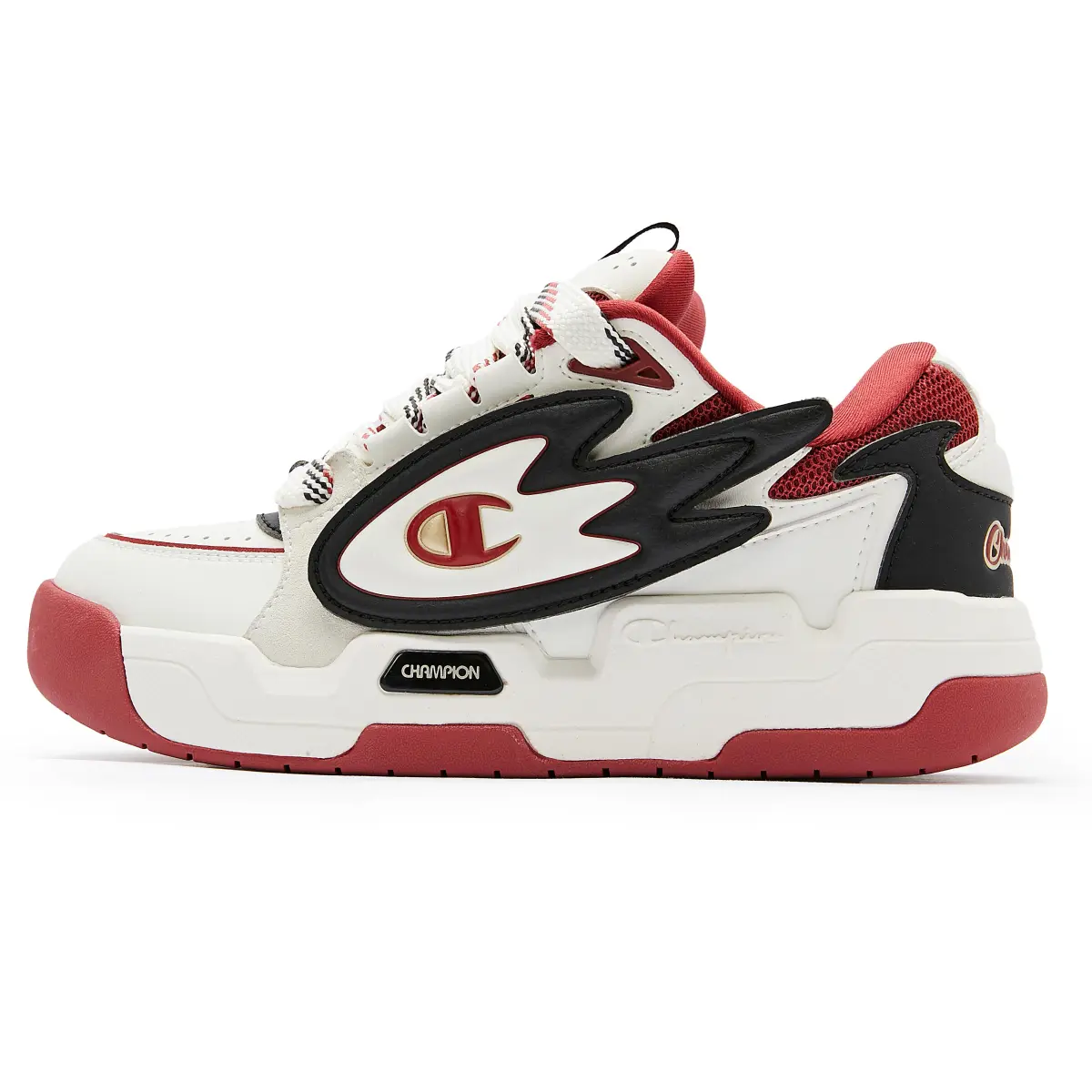 Champion Low top Skateboard Shoes Unisex Red White Black