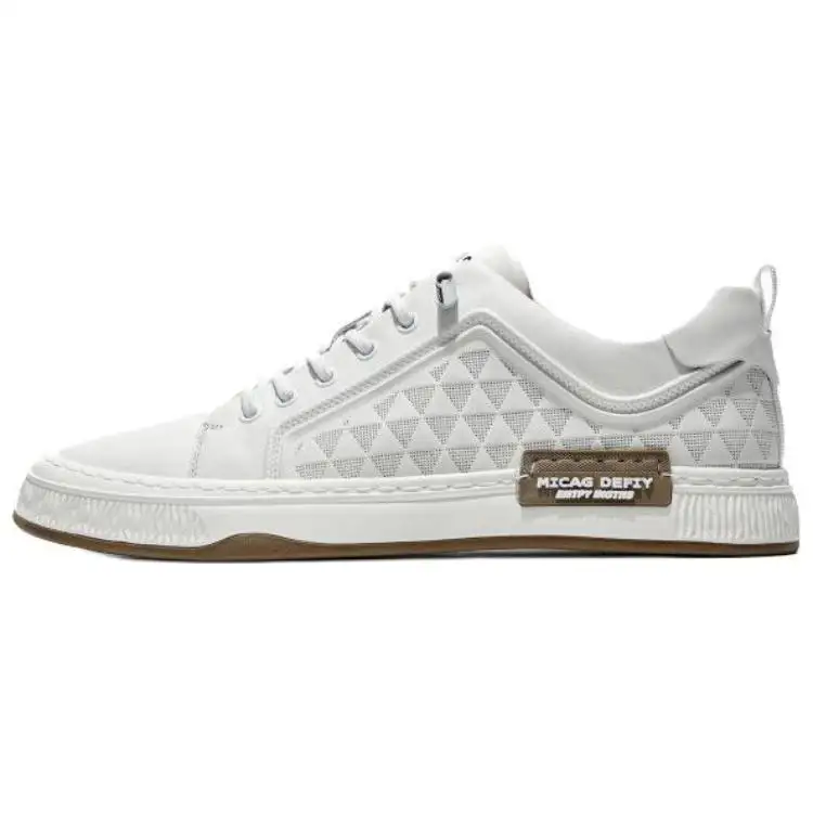 JANE HARLOW Leather Low top Skateboard Shoes Men's White