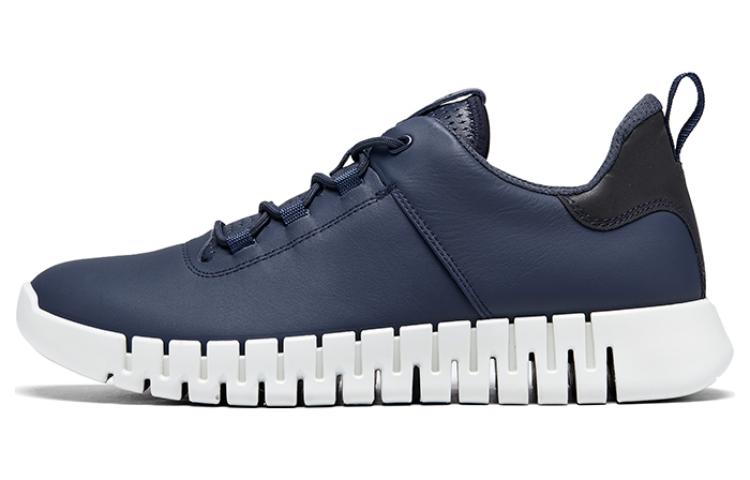 Ecco Smart Series Cow Leather Low top Sports Casual Shoes Men's Ocean Blue