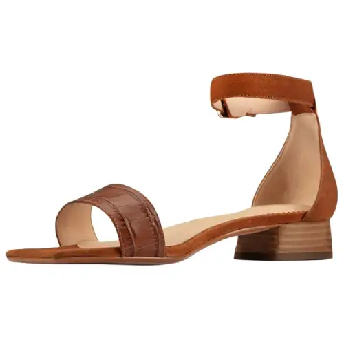 Clarks Cow Leather One Strap Sandals 2.5cm Women's Tan