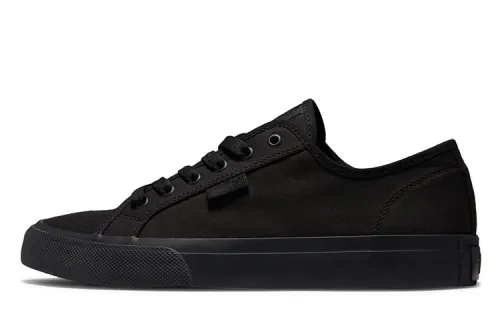 DC Shoes Manual Lightweight And Breathable Low top Skateboard Shoes Unisex Black