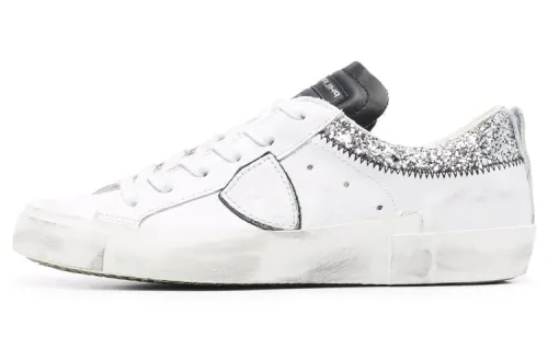 PHILIPPE MODEL Skateboard Shoes Women's Low Top White/Silver
