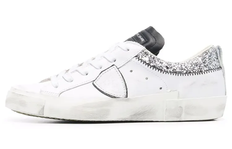 PHILIPPE MODEL Skateboard Shoes Women's Low Top White/Silver