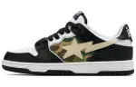 A BATHING APE Sk8 Sta Low Black White
