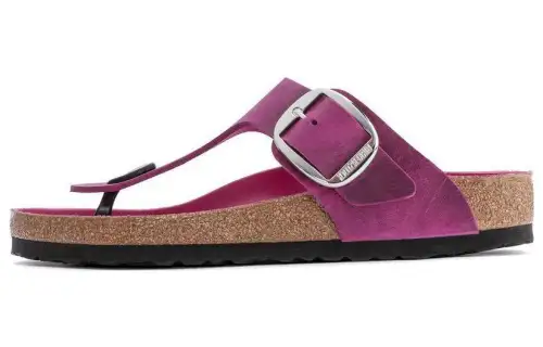 Birkenstock Gizeh Big Buckle Slip Resistant Flip Flops Women's Fuchsia Narrow