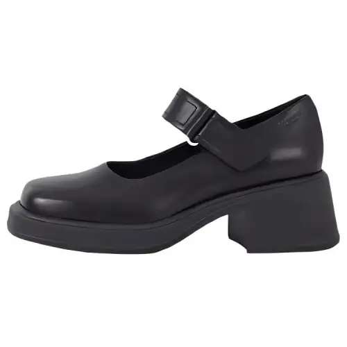 VAGABOND SHOEMAKERS Leather Chunky Heel Mary Jane Shoes 5.9cm Women's Black