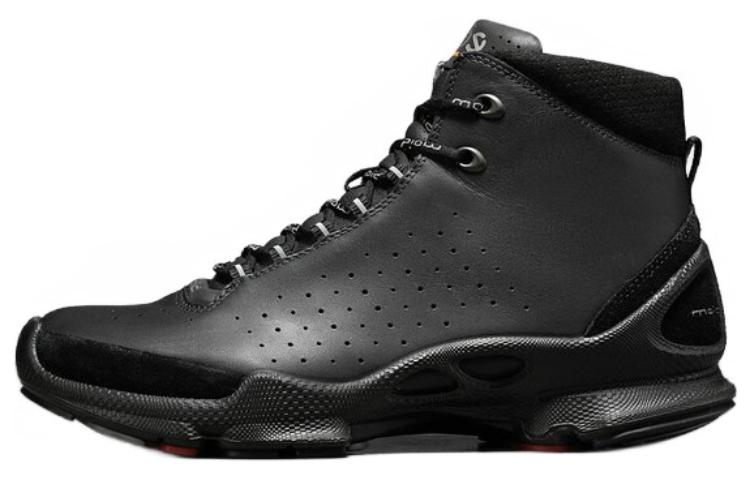 Ecco Biom C cowhide, lightweight and comfortable ankle-length outdoor boots, men's black
