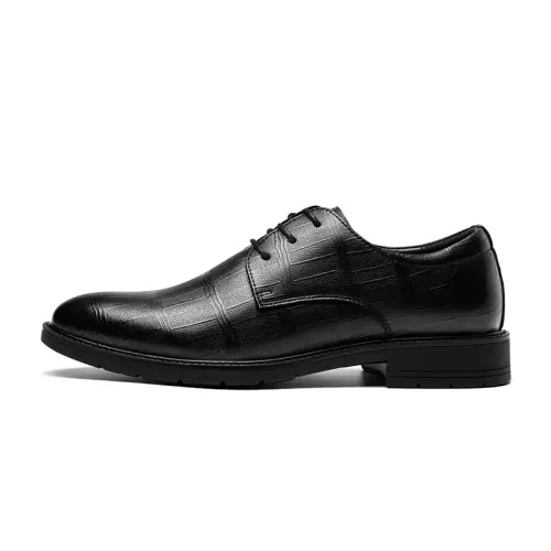 CARTELO Cow Split Leather Dress Shoes Men's Black