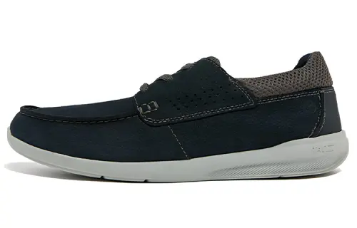 Clarks Casual Leather Shoes Men's Low Top Marine Blue