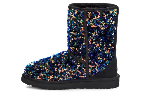 UGG Classic Short Stellar Sequin snow boots sequin stars women's black blue