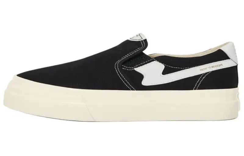 Stepney Workers Club S Strike Canvas Low top Skateboard Shoes Unisex Black White