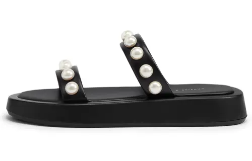 CHARLES&KEITH Composite Sole Quiet Slide Slippers Women's Black