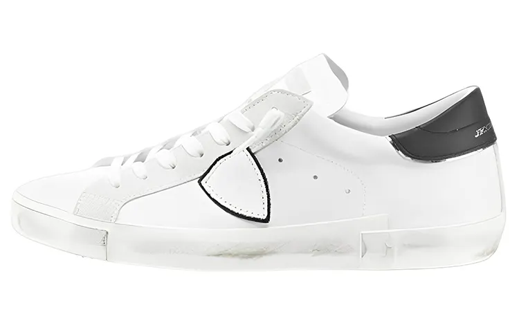 PHILIPPE MODEL Leather Stylish Skateboarding Shoes Men's White