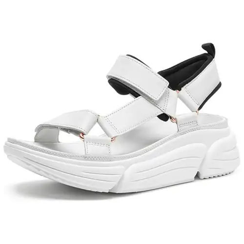 Clarks Cow Leather Beach Sandals Women's White