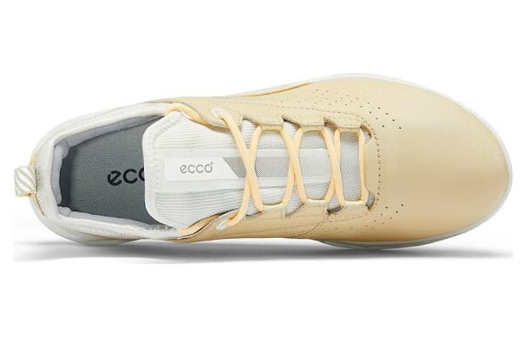 Ecco Cushioning Slip Resistant Abrasion Resistant Low top Golf Shoes Women’s Yellow White