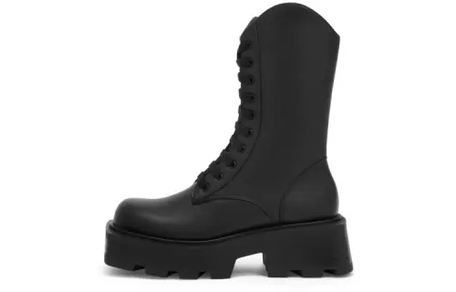 CHARLES&KEITH Combat Boots Women's Black/Pink White