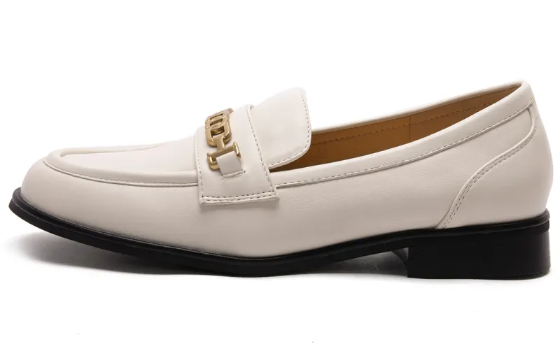 Anthony Miles Patent Leather Loafers Women's Ecru