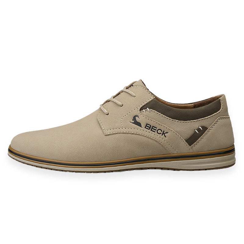 Ram BECK leather shoes, first-layer cowhide, trendy and avant-garde business British, versatile, comfortable and soft sole, non-slip and wear-resistant, casual shoes, men's model, blue, 2023 new style