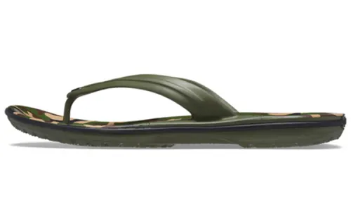 Crocs Crocband Printed Flip Flops 'Green'