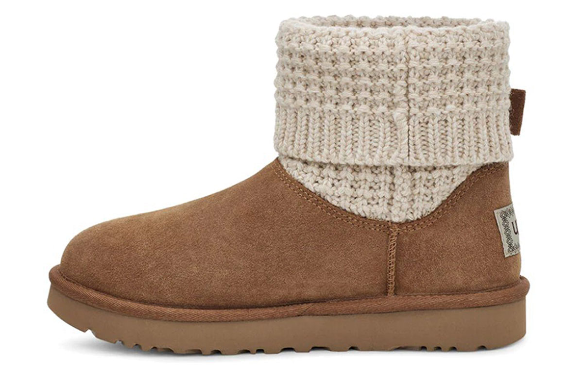 Женские сапоги UGG Classic Solene Mini (коричневые)