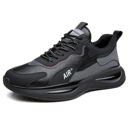 Mulinsen two-layer cowhide thick sole soft sole sports casual shoes men's style