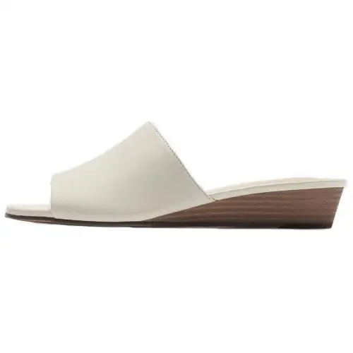 Clarks Abrasion Resistant Slide Slippers Women's White