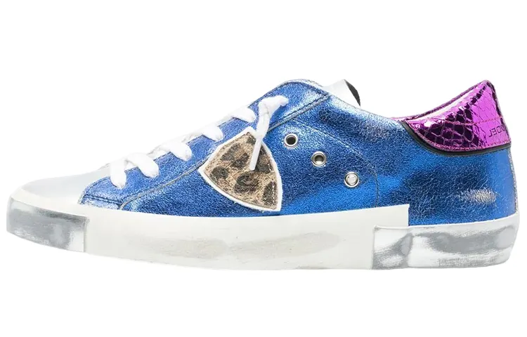PHILIPPE MODEL Leather Stylish Skateboarding Shoes Women's Blue