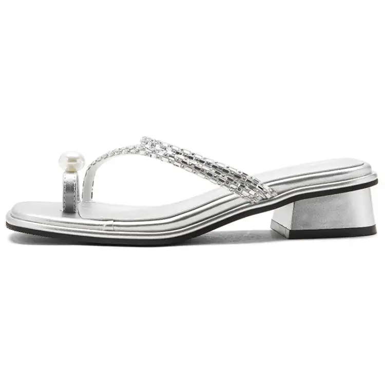 AGSDON Rhinestone Slide Slippers Women's