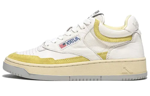 AUTRY Stylish Skateboarding Shoes Men's White Yellow
