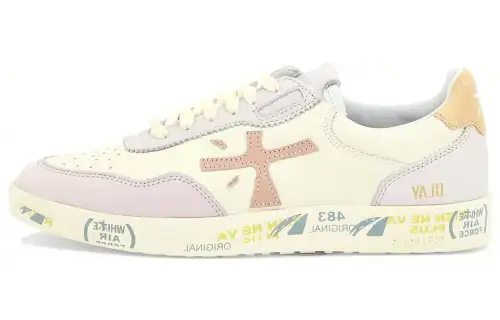 PREMIATA Leather Low top Skateboard Shoes Women's White Purple