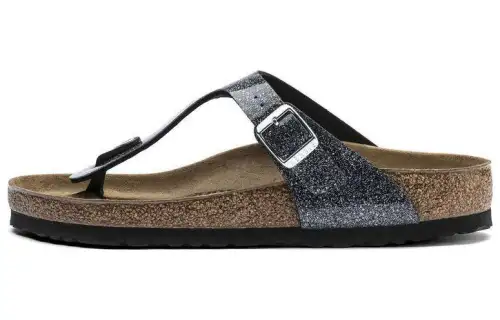 Birkenstock Gizeh Antibacterial Flip Flops Women's Metallic Gray