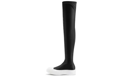CHARLES&KEITH Pu Knight Over The Knee Boots Women's Black