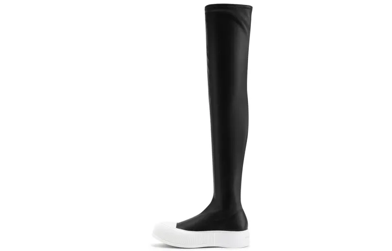 CHARLES&KEITH Pu Knight Over The Knee Boots Women's Black
