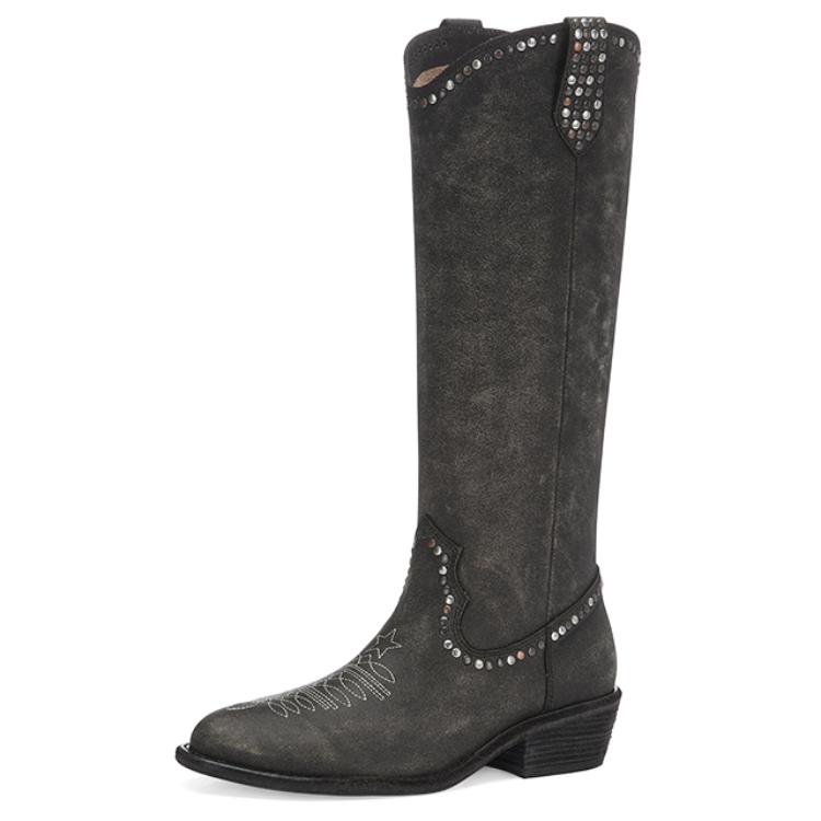 ASH Leather Knee high Boots 3.5cm Women's Black