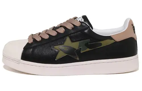 BAPE A BATHING APE Skull Sta Black Beige