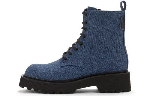 CHARLES&KEITH PU Short Combat Boots 4.2cm Women's