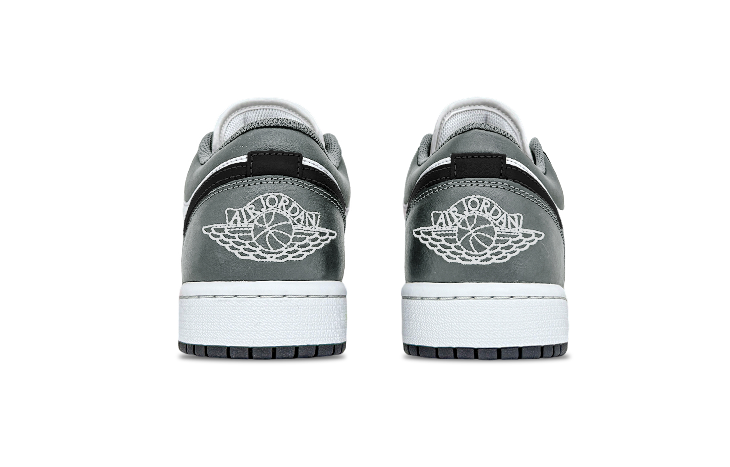 Jordan Air Jordan 1 Shadow Black Low top Vintage Basketball Shoes Unisex Gray White