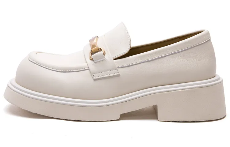 Anthony Miles Cow Leather Loafers Women's Ecru