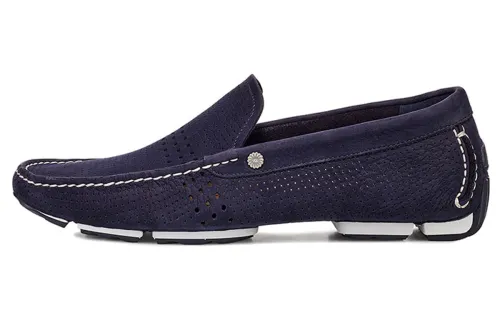 UGG Casual Leather Shoes Men's Low Top Marine Blue