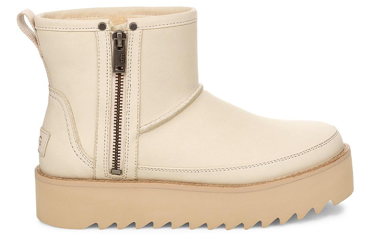 Женские сапоги UGG F19 Classic Rebel Biker Mini (розовые) — фото 2