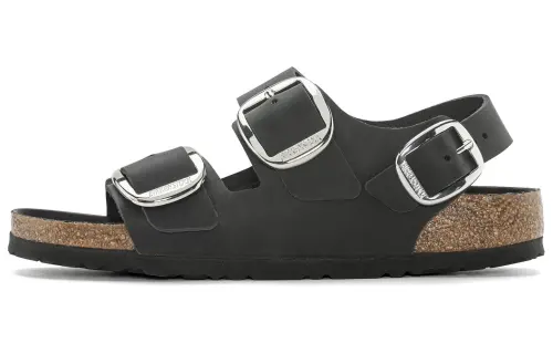 Birkenstock Milano Big Buckle Leather Stylish Sandal Women's Black
