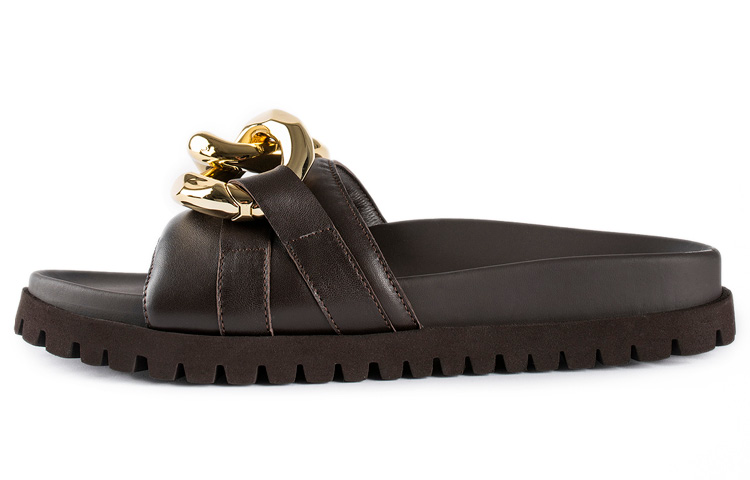 Tony Bianco Rubber Sole Metal Massage Quiet Quick Dry Massage Quiet Quick Dry Slide Slippers Women's Chocolate Brown
