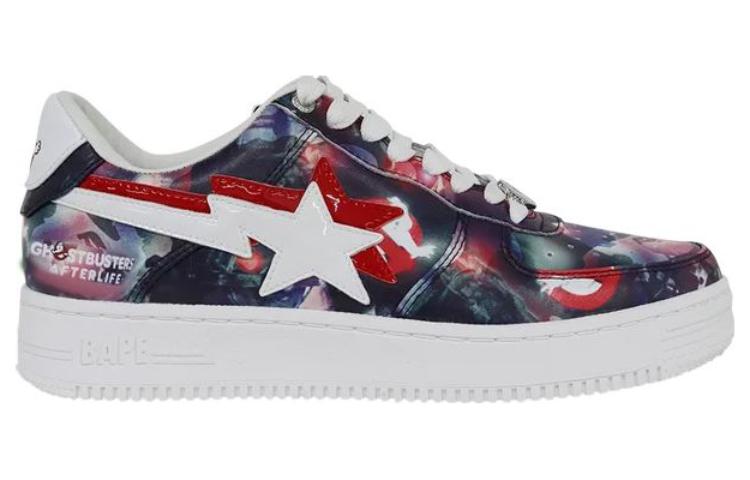 Мужские кеды A BATHING APE × Ghostbusters BAPE STA (фиолетово-белые) — фото 2