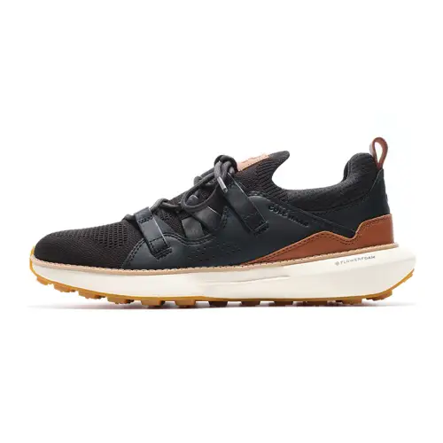 COLE HAAN Leather Cushioning Slip Resistant Breathable Lightweight Running Shoes Men's Black