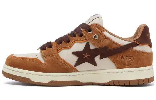 A BATHING APE STA Skateboard Shoes Women's Low Top Brown