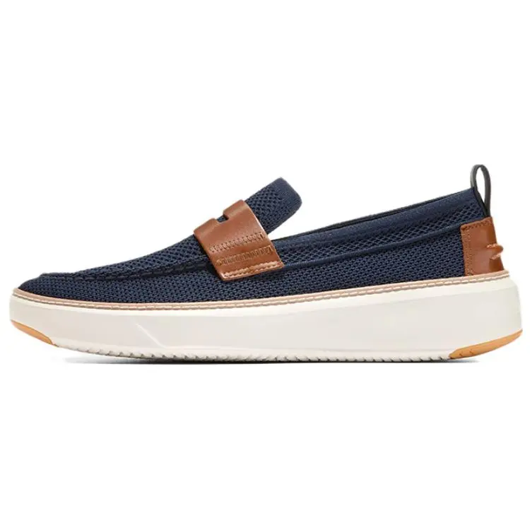 COLE HAAN Cow Leather Loafers Men's Marine Blue