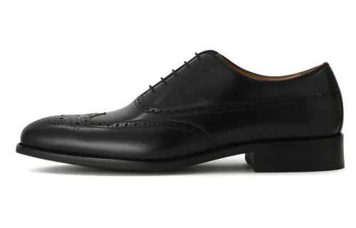 PEDRO Dress Shoes Men's Low Top Black/Umber