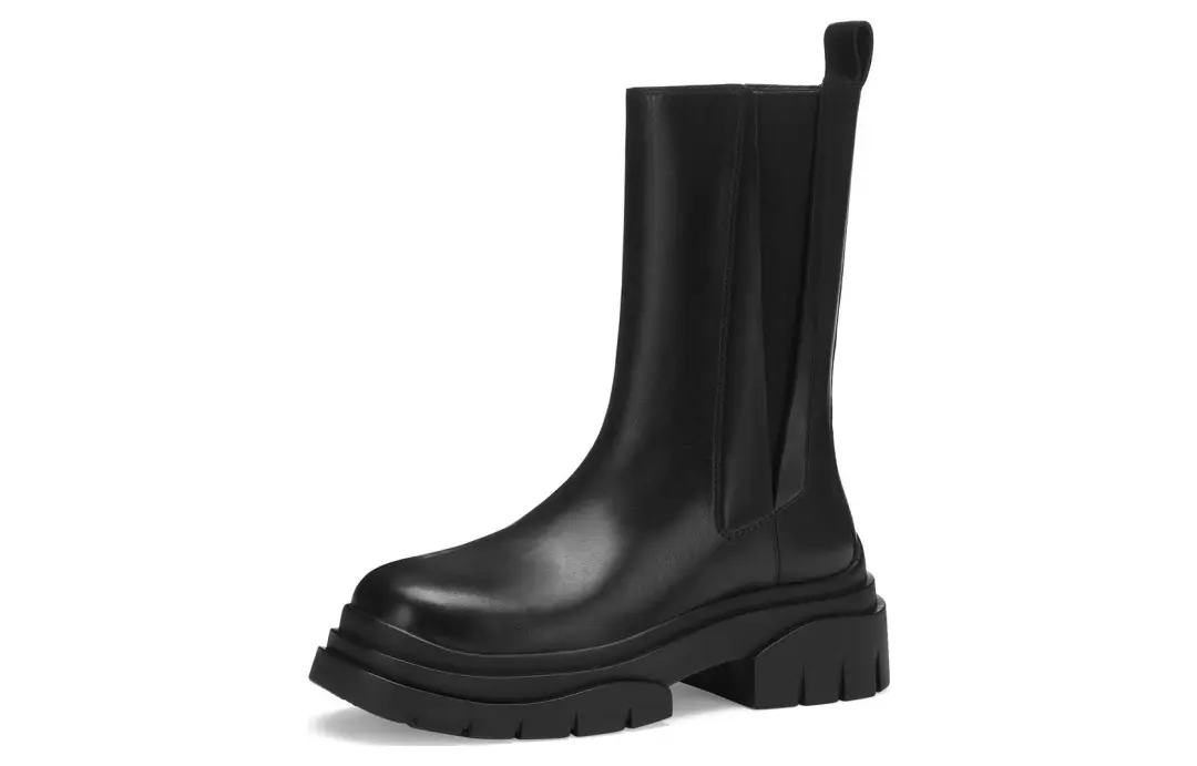 ASH Cow Leather Crew Combat Boots Women's Black